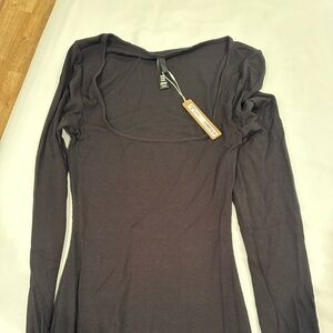 Skims bodycon slip dress long sleeve